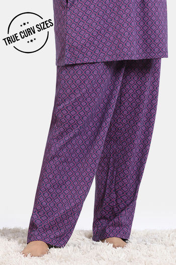 Buy Zivame True Curv Petal Dreams Knit Cotton Pyjama - Medivel Blue